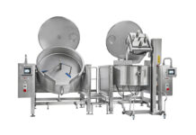Tilting automatic braisings pans