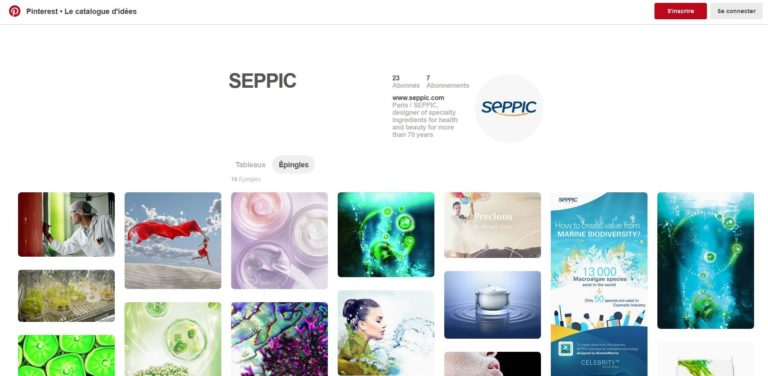 Seppic apre il suo account Pinterest