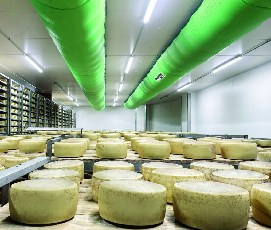 Nello stabilimento di Rieti, il microclima ideale è garantito dai sistemi di stagionatura Bioxtech®