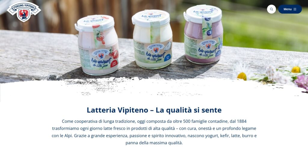 Nuovo sito web per Latteria Vipiteno