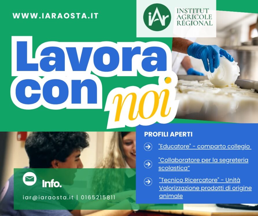 Institut Agricole Régional cerca collaboratori