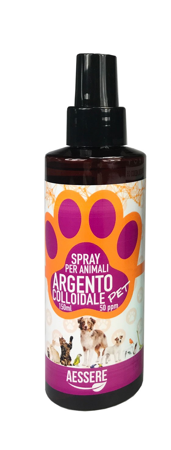 HYDROSCORPUS Argento Colloidale Per Animali 65PPM E 5PPM - Bottiglia Di Vetro, Ionizzato Al 100% Con Energia Solare, Prodotto In Francia
