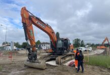 I Develon DX225LC-7X e DX140W-7 in Francia