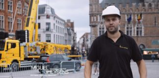 L’AC 7.450-1 di Tadano al lavoro a Bruges
