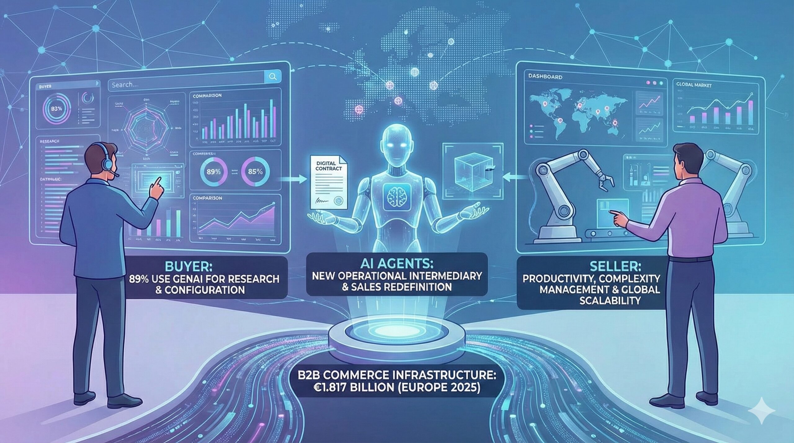 Ai commerce: come GenAi e agenti intelligenti stanno riscrivendo il commercio B2B