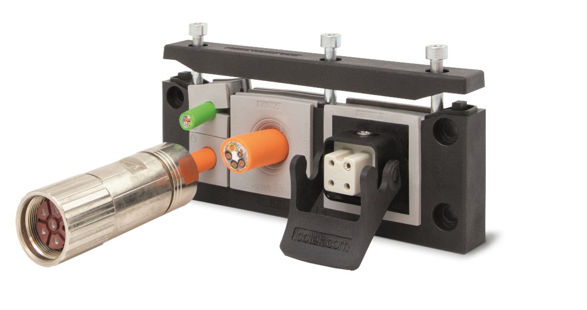 Icotek | Integrazione compatta di connettori 3A e 4A nel sistema IMAS-CONNECT