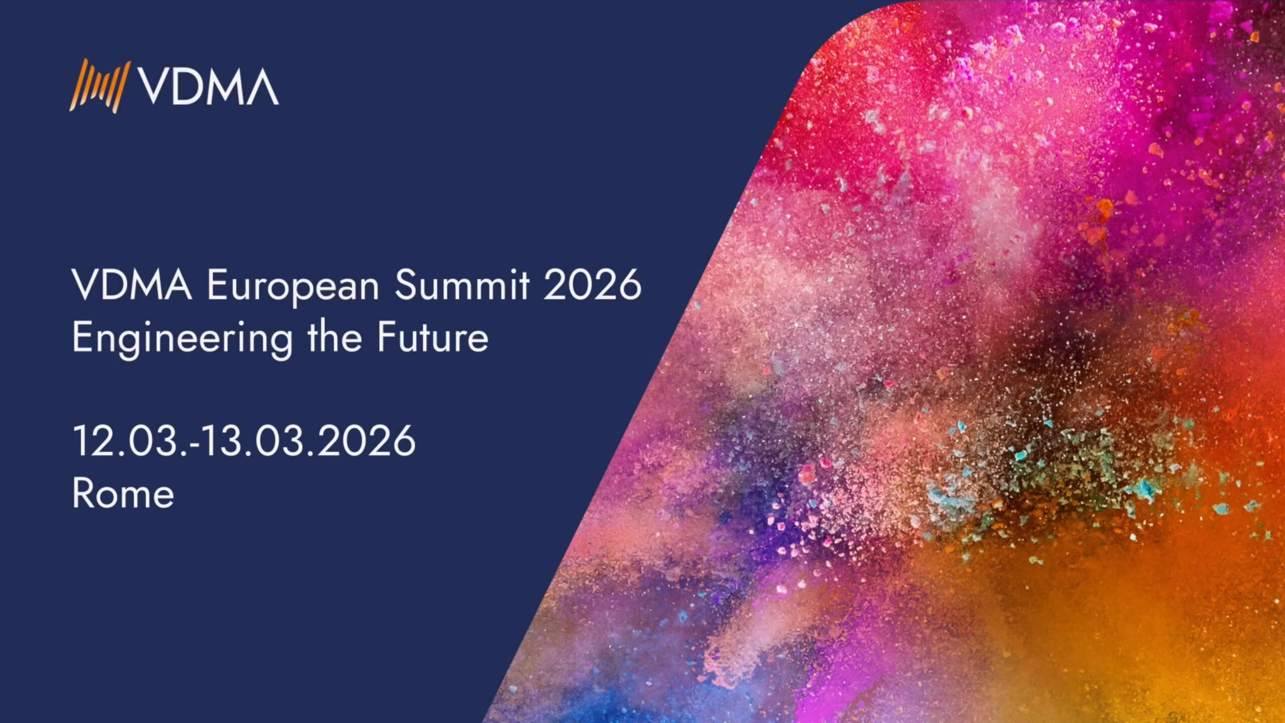 VDMA European Summit 2026: tra geopolitica, IA, cybersecurity e nuovi mercati in crescita