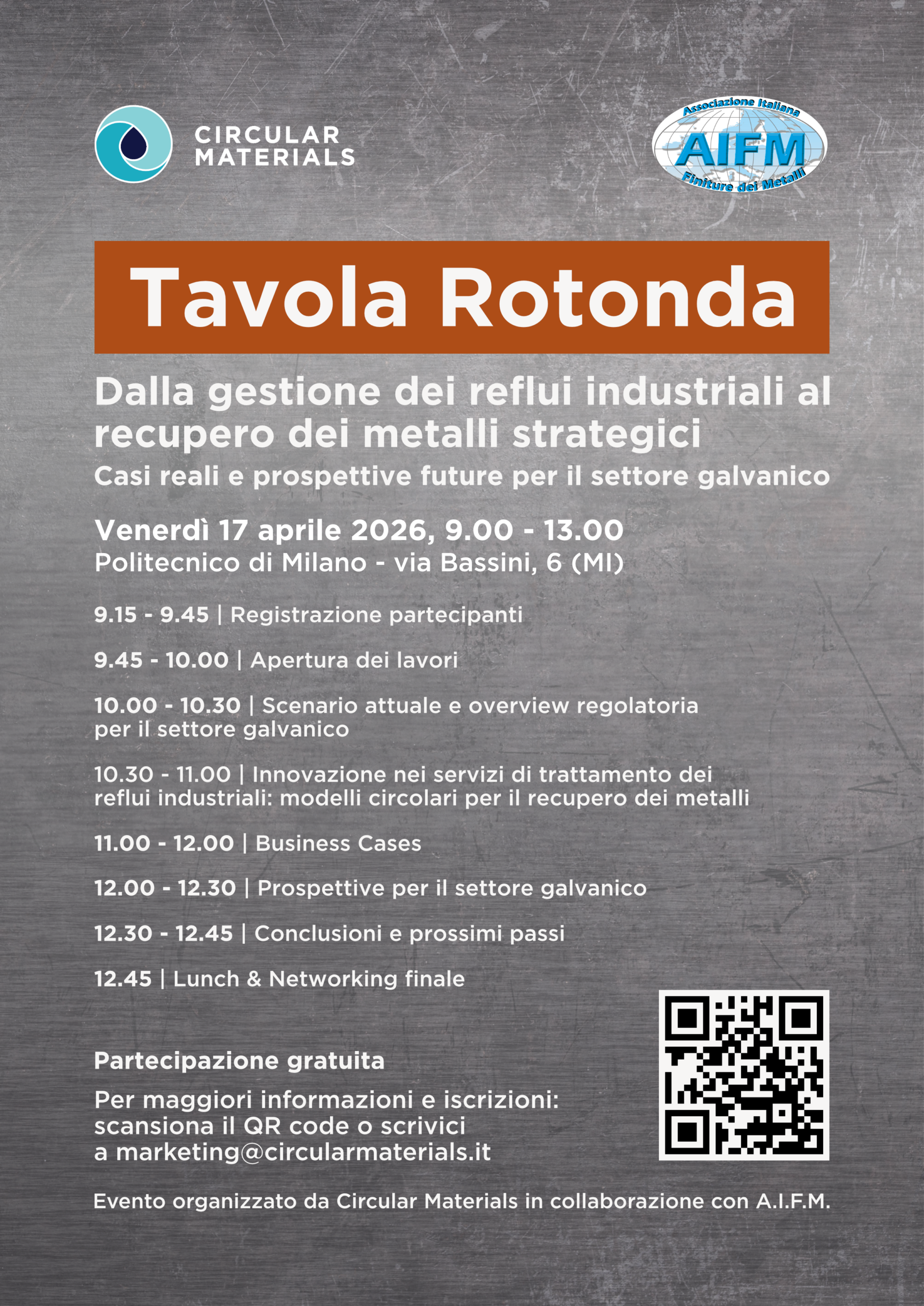 Tavola Rotonda | Dalla gestione dei reflui industriali al recupero dei metalli strategici: casi reali e prospettive future