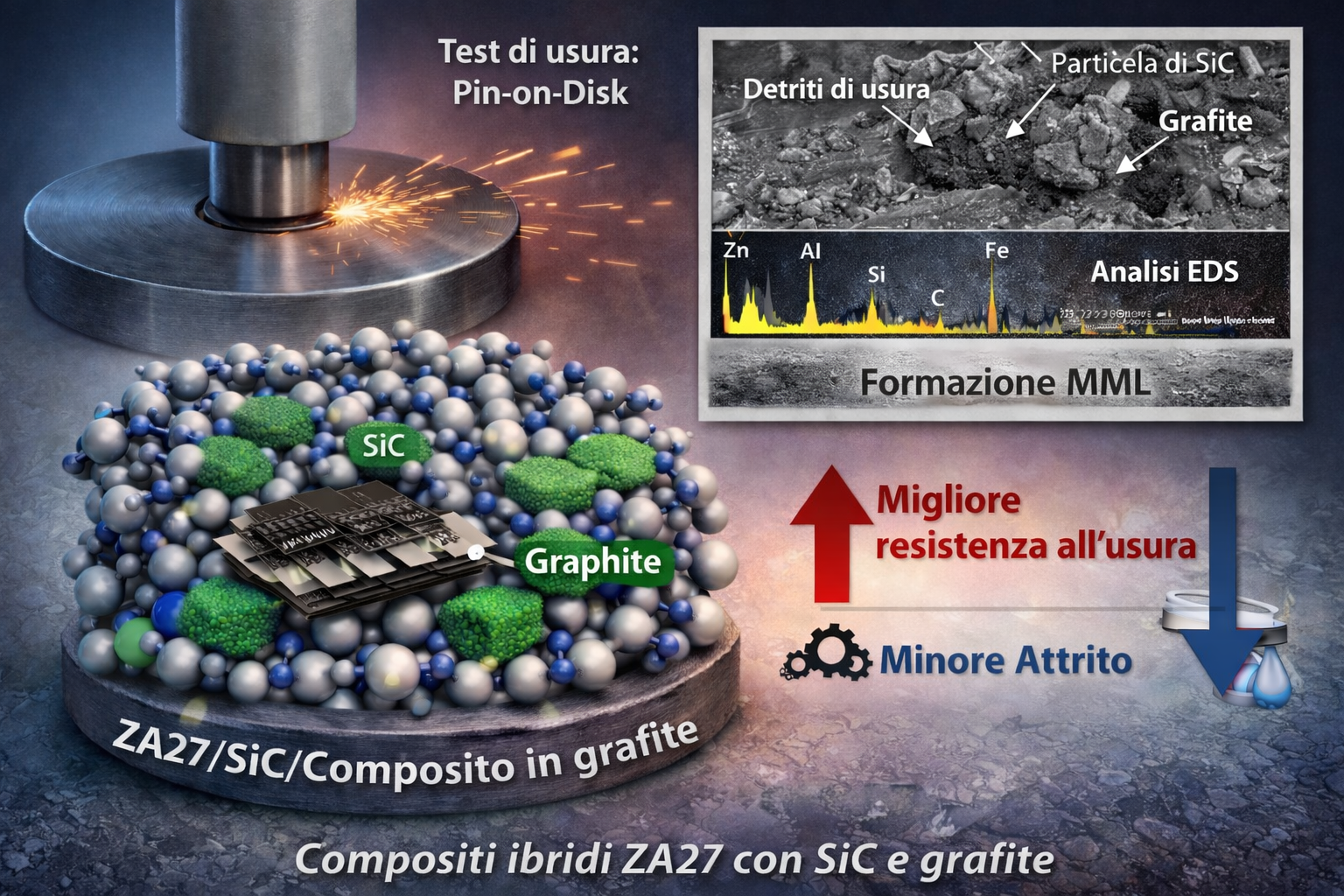 Comportamento ad usura di leghe zinco–alluminio rinforzate