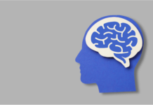 Come il cervello usa lo spazio per rappresentare il tempo: i dati neuroscientifici Illustrazione schematica del cervello umano come metafora della rappresentazione dello spazio e del tempo