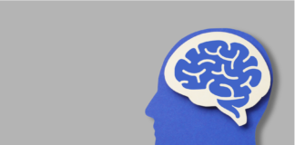 Come il cervello usa lo spazio per rappresentare il tempo: i dati neuroscientifici Illustrazione schematica del cervello umano come metafora della rappresentazione dello spazio e del tempo
