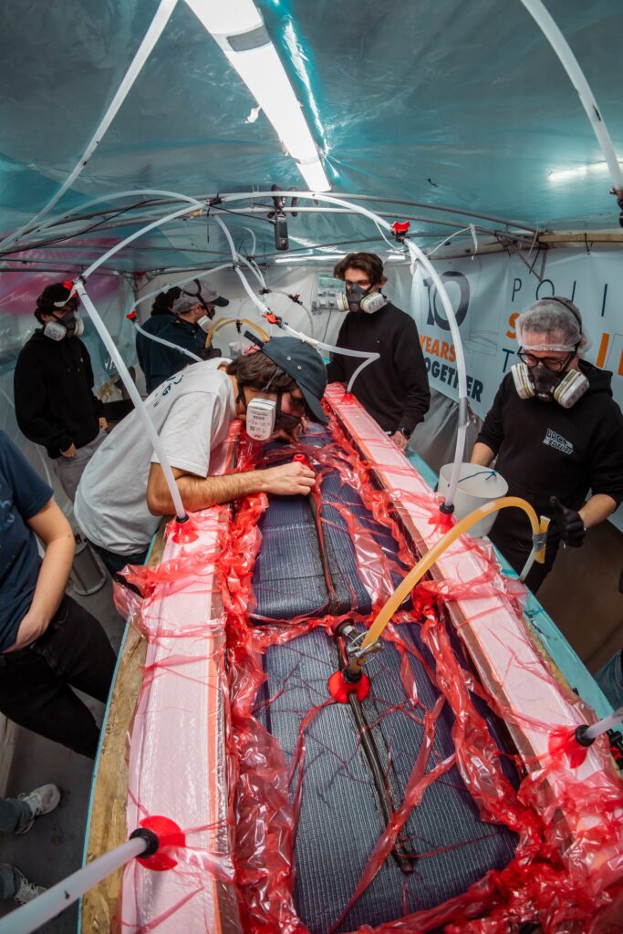 Vacuum infusion of the deck of ITA27