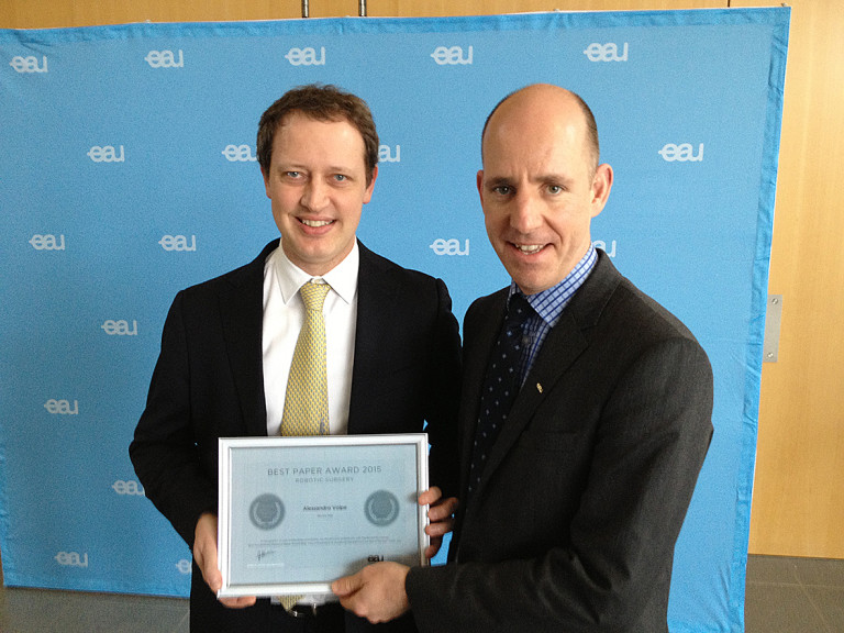 Alessandro Volpe premiato per uno studio di ricerca in chirurgia robotica