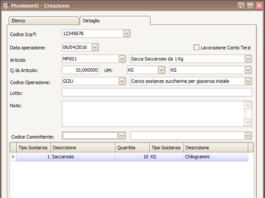 Gestione telematica del registro sostanze zuccherine