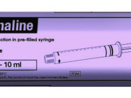 Siringa preriempita di adrenalina senza solfiti