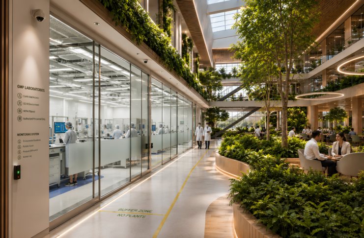 Biophilic design: ripensare gli spazi dell’industria Pharma