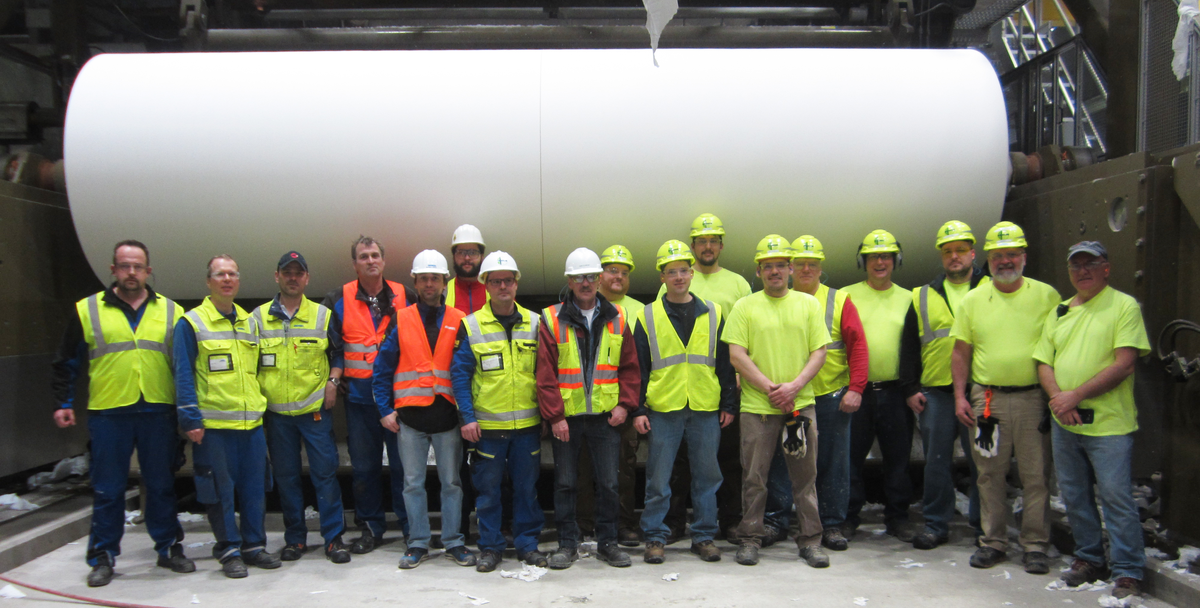 The first paper on reel and the start-up team.