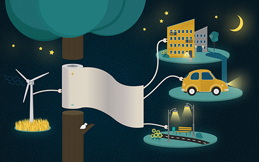 A special type of paper that is capable of storing a very large quantity of energy