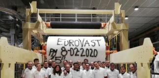 Italian tissue manufacturer EuroVast fired up a new Modulo-Plus tissue machine supplied by Toscotec at its Cartiera della Basilica paper mill in Villa Basilica, Lucca, Italy