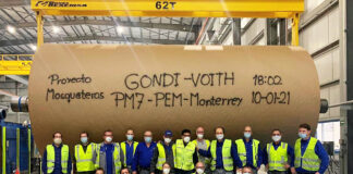 At the beginning of January, the PM7 of Grupo Gondi was successfully commissioned at the new Papel y Empaques mill in Monterrey