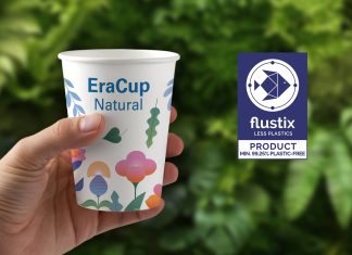 EraCup Natural by Lecta Earns flustix “Less Plastics Product” Certification