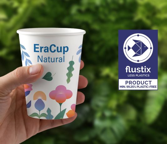 EraCup Natural by Lecta Earns flustix “Less Plastics Product” Certification