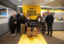 Gold Squad di Hertz arriva in Italia: i Golden Retriever che trasformano il noleggio in benessere Hertz
