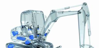 Flow sharing: efficiency for compact excavators