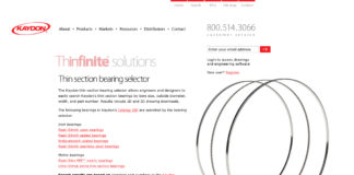 Kaydon unveils online bearing selector tool