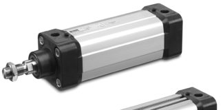 Pneumatic cylinders for rapid cleaning in harsh environments