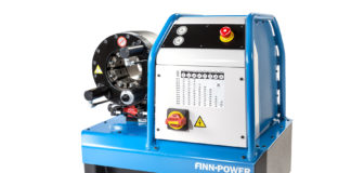 Ergonomic and powerful Finn-Power hose-crimping presses