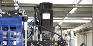 Hybrid actuation for more compact and high-performance testing machines