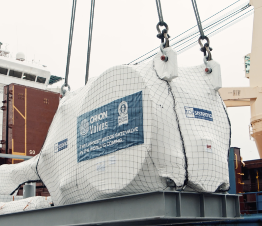 Guinnes World Record valve sets sail for Saudi Arabia