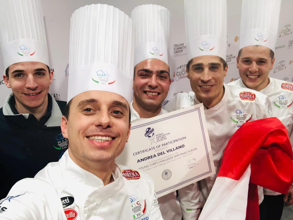 Lo chef Andrea Del Villano (in primo piano) tra i protagonisti dell'evento 
