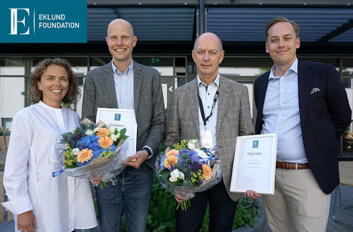 Eklund Foundation grantees Jan Derks e Tord Berglundh dell'Istituto di Odontoiatria dell'Università di Göteborg in Svezia