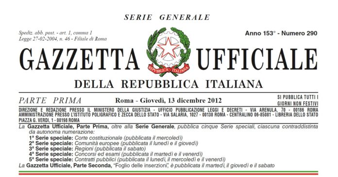 gazzetta ufficiale