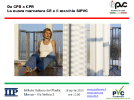 Da CPD a CPR, convegno PVC Forum all’Istituto Italiano Plastici