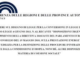 Testo Dl prestazione energetica in edilizia. OK, subordinato, dalle Regioni