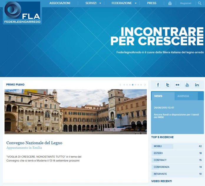 Nuovo sito FederlegnoArredo