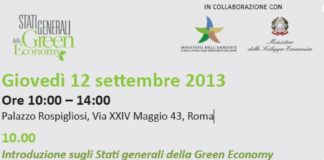 Green Economy. Il 12 settembre assemblea aperta con Regioni ed Enti