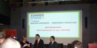 Internorm tra i vincitori del  “Klimahouse Trend 2013”  con la sua finestra KF 500