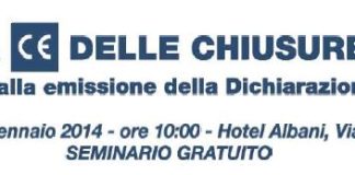Roma: seminario sulla marcatura CE per la qualità delle chiusure tecniche