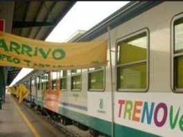 Sul Treno Verde 2014 sale pure il cartoon WebeRino di Saint-Gobain