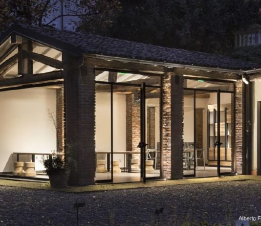 Profili Sistemacciaio in Corten per restauro aula didattica Orto Botanico di Milano