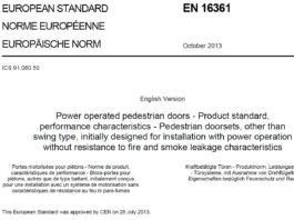Chiusure automatiche non a battente: la norma UNI EN 16361