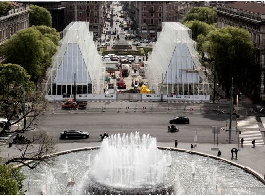 Inaugurato Expo Gate porta, d’acciaio e vetro, di accesso dell’Esposizione universale di Milano