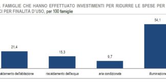 Investimenti in efficienza energetica: 1 famiglia su 2 li ha fatti per abbattere i consumi elettrici