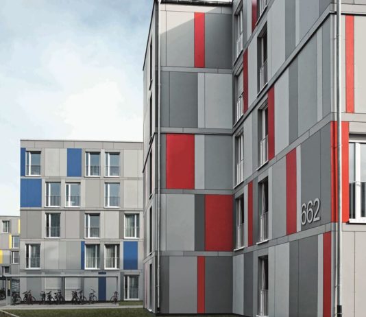 Finestre PVC Schüco per l’involucro degli originali ecoedifici studenteschi di Heidelberg