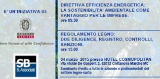 A Civitanova Marche seminario su Direttiva efficienza energetica e Regolamento Legno
