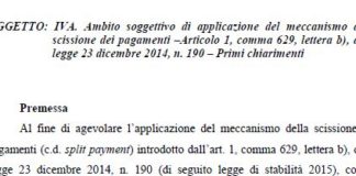 “Split payment”. Agenzia delle Entrate rilascia circolare con i primi chiarimenti